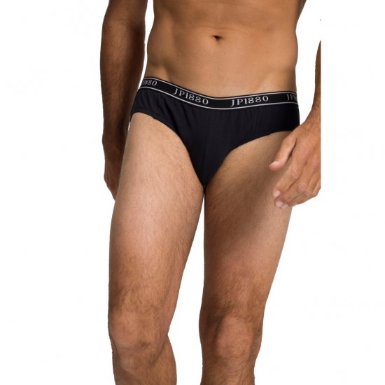 JP1880 Briefs Stretch Cotton 2-Pack Black - Bielizna & stroje kąpielowe - Bielizna & Stroje kąpielowe 2XL-8XL