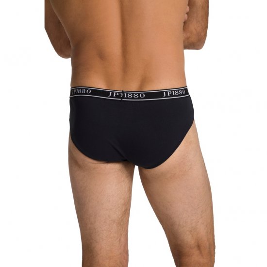 JP1880 Briefs Stretch Cotton 2-Pack Black - Bielizna & stroje kąpielowe - Bielizna & Stroje kąpielowe 2XL-8XL