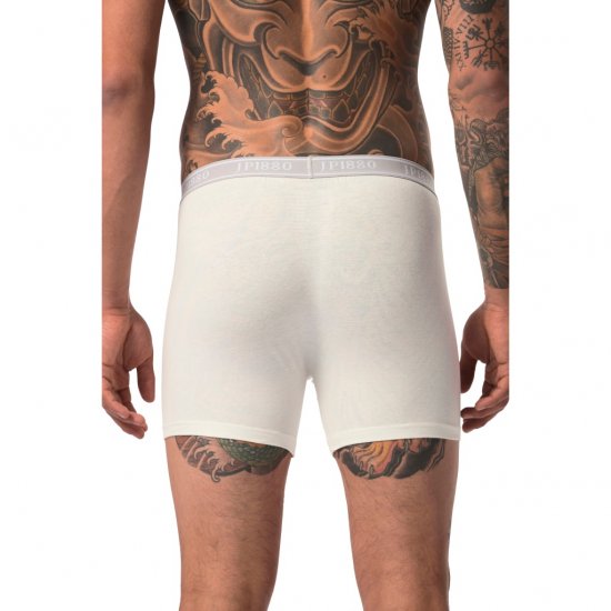 JP1880 Boxershorts Flexnamic OEKO-TEX Mid 2-Pack Grey/Off-White - Bielizna & stroje kąpielowe - Bielizna & Stroje kąpielowe 2XL-8XL