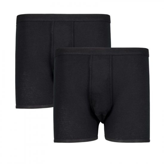 Adamo Royal Ribbed Boxershorts 2-Pack Black - Bielizna & stroje kąpielowe - Bielizna & Stroje kąpielowe 2XL-8XL