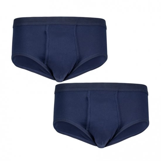 Adamo Royal Ribbed Briefs 2-Pack Navy - Bielizna & stroje kąpielowe - Bielizna & Stroje kąpielowe 2XL-8XL
