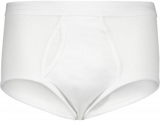 Adamo Prestige Briefs Double Ribbed White - Bielizna & stroje kąpielowe - Bielizna & Stroje kąpielowe 2XL-8XL
