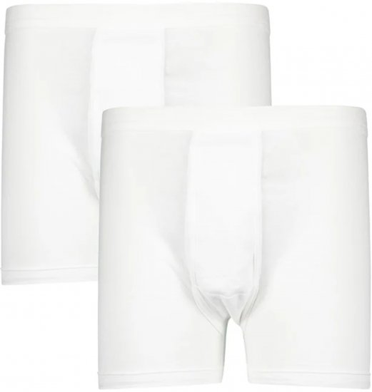 Adamo Royal Fine Ribbed Boxershorts 2-Pack White - Bielizna & stroje kąpielowe - Bielizna & Stroje kąpielowe 2XL-8XL
