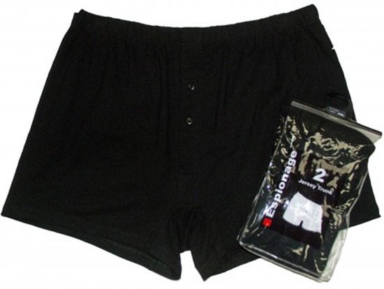 Espionage U001 2-Pack Boxershorts Black/White - Bokserki - Bokserki 2XL-12XL