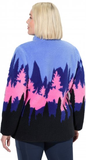 Ulla Popken Alpine Landscape Fleece Jacket Cloud Blue - Bluzy & bluzy z kapturem - 
