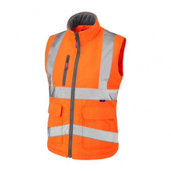 Leo Sandymere EcoViz Women's Bodywarmer Orange - Odzież robocza - 