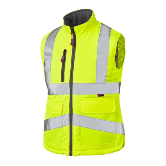 Leo Sandymere EcoViz Women's Bodywarmer Yellow - Odzież robocza - 