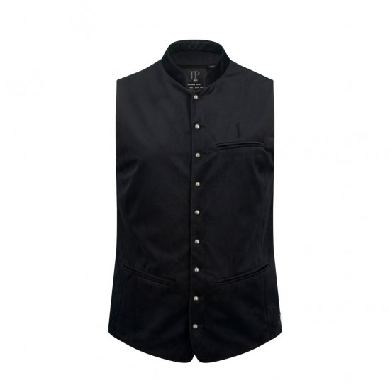 JP1880 Velvet Vest Traditional Black - Kurtki Męskie Duże Rozmiary - Kurtki Duże rozmiary 2XL-8XL