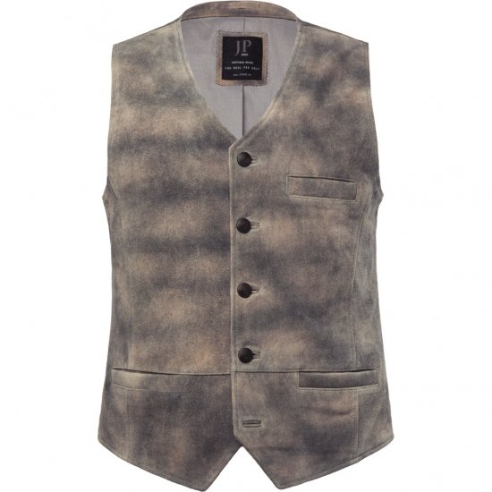 JP1880 Vest Traditional Cowhide Graphite Grey - Kurtki Męskie Duże Rozmiary - Kurtki Duże rozmiary 2XL-8XL