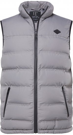 JP1880 Quilted Vest Outdoor Stand-up Collar Grey - Kurtki Męskie Duże Rozmiary - Kurtki Duże rozmiary 2XL-8XL