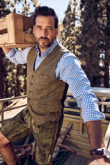 JP1880 Vest Tweed Wool Blend Traditional Light Brown - Ubrania wizytowe - Ubrania świąteczne i wizytowe – Świętuj stylowo i wygodnie