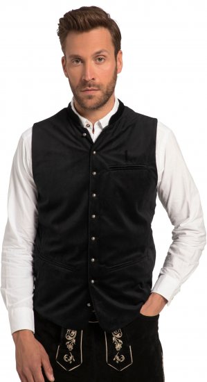 JP1880 Velvet Vest Traditional Black - Ubrania wizytowe - Ubrania świąteczne i wizytowe – Świętuj stylowo i wygodnie