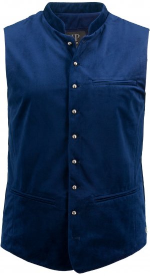 JP1880 Velvet Vest Traditional Blue - Ubrania wizytowe - Ubrania świąteczne i wizytowe – Świętuj stylowo i wygodnie