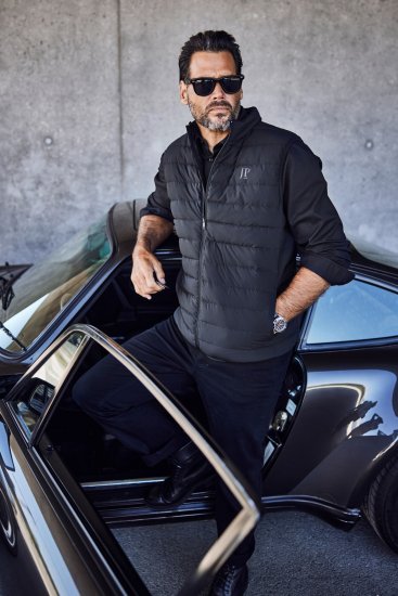 JP1880 Quilted Gilet Stand-Up Collar Black - Kurtki Męskie Duże Rozmiary - Kurtki Duże rozmiary 2XL-8XL