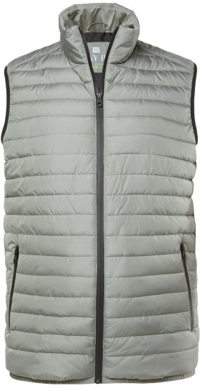 JAY-PI Lightly Quilted Vest with Stomach Fit Grey - Kurtki Męskie Duże Rozmiary - Kurtki Duże rozmiary 2XL-8XL