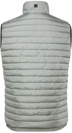 JAY-PI Lightly Quilted Vest with Stomach Fit Grey - Kurtki Męskie Duże Rozmiary - Kurtki Duże rozmiary 2XL-8XL