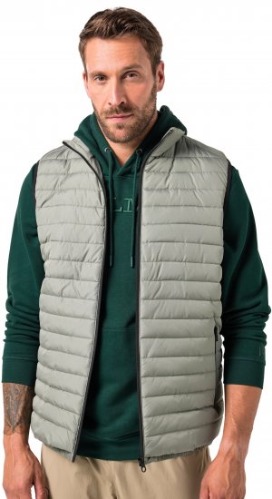 JAY-PI Lightly Quilted Vest with Stomach Fit Grey - Kurtki Męskie Duże Rozmiary - Kurtki Duże rozmiary 2XL-8XL