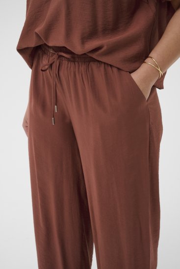 Kaffe Curve Emilia Wide Pants Henna Brown - Spodnie - 