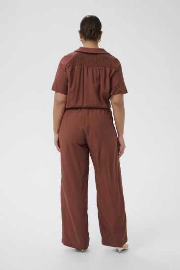 Kaffe Curve Emilia Wide Pants Henna Brown - Spodnie - 