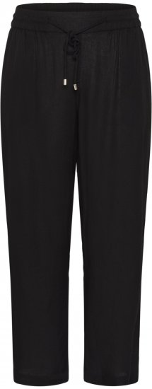 Kaffe Curve Mille Wide Pants Black Deep - Spodnie materiałowe - 