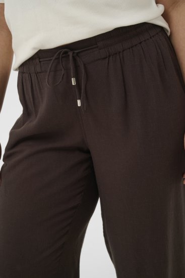 Kaffe Curve Mille Wide Pants Coffee Brown - Spodnie materiałowe - 