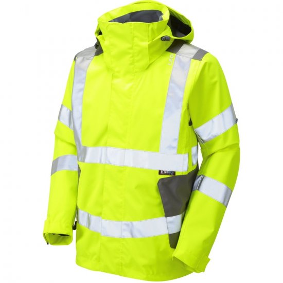 Leo Exmoor Ecoviz 10K Performance+ Breathable Jacket Hi-Vis Yellow - Odzież robocza - Odzież robocza 3XL-6XL