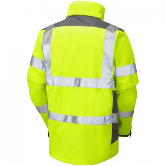 Leo Exmoor Ecoviz 10K Performance+ Breathable Jacket Hi-Vis Yellow - Odzież robocza - Odzież robocza 3XL-6XL