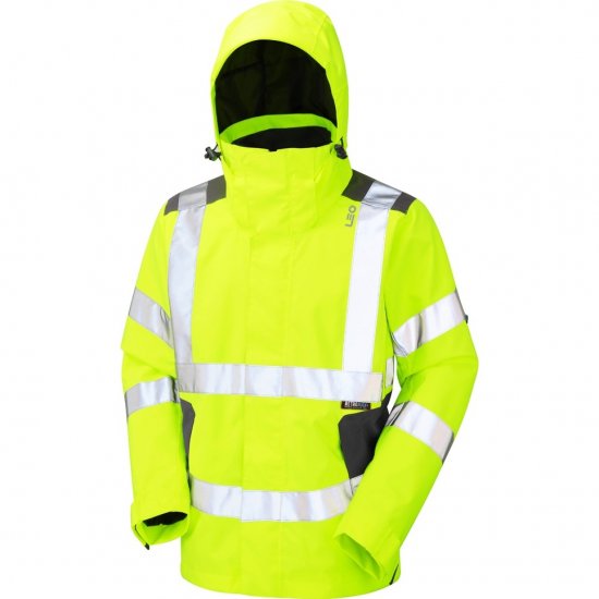 Leo Exmoor Ecoviz 10K Performance+ Breathable Jacket Hi-Vis Yellow - Odzież robocza - Odzież robocza 3XL-6XL
