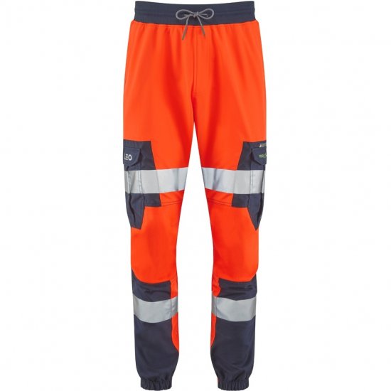 Leo Hawkcombe Ecoviz High Performance Ballistic Stretch Trousers Hi-Vis Orange/Navy - Odzież robocza - Odzież robocza 3XL-6XL