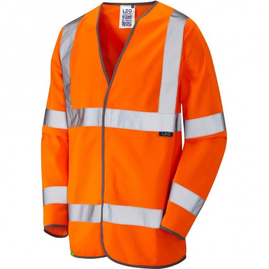 Leo Shirwell Ecoviz Sleeved Waistcoat Hi-Vis Orange - Odzież robocza - Odzież robocza 3XL-6XL