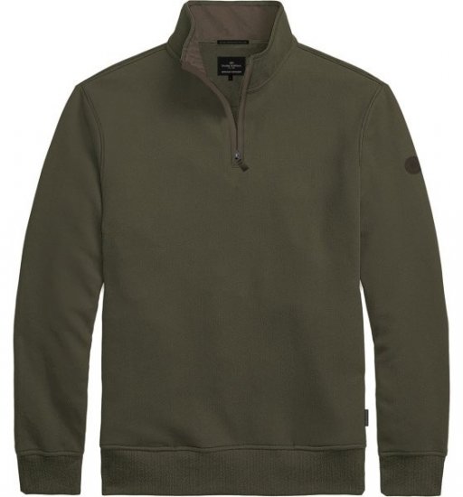 Double Outfitters MTOP-1163 Bluza z krótkim zamkiem Khaki - Bluzy & bluzy z kapturem - Bluzy & Bluzy z kapturem 2XL-12XL