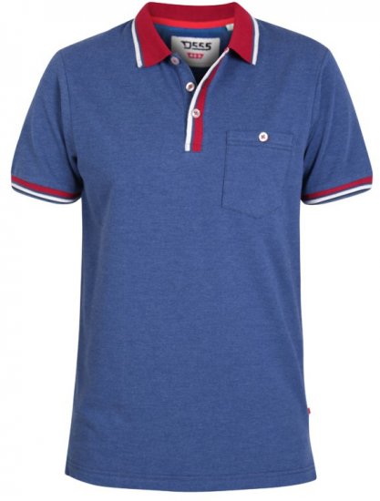 D555 Nigel Polo Denim Blue - Koszulki polo - Koszulki Polo 2XL-8XL