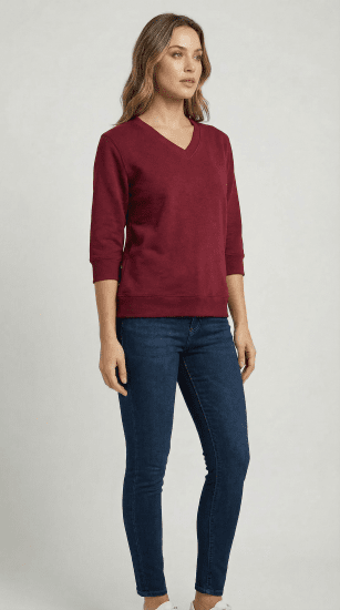 Nora Mikken GELINA Sweater Burgundy - ODZIEŻ DAMSKA XS-XXL - 