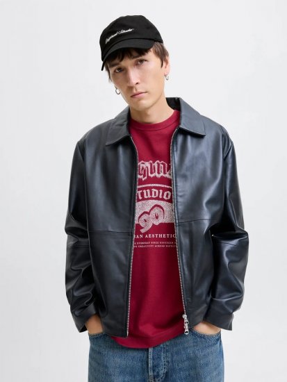 Jack & Jones Frame Norrebro Czapka z daszkiem Czarna - Czapki z daszkiem - 