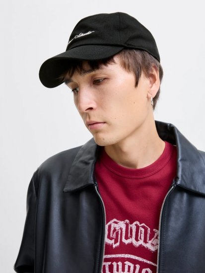Jack & Jones Frame Norrebro Czapka z daszkiem Czarna - Czapki z daszkiem - 