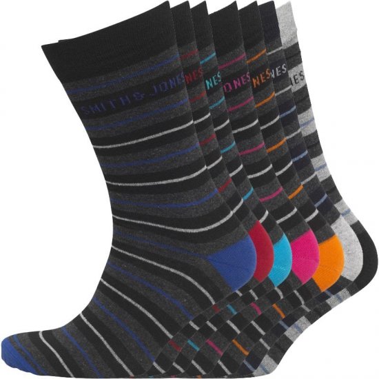 Smith & Jones Orkney 7-pack Socks - Bielizna & stroje kąpielowe - Bielizna & Stroje kąpielowe 2XL-8XL