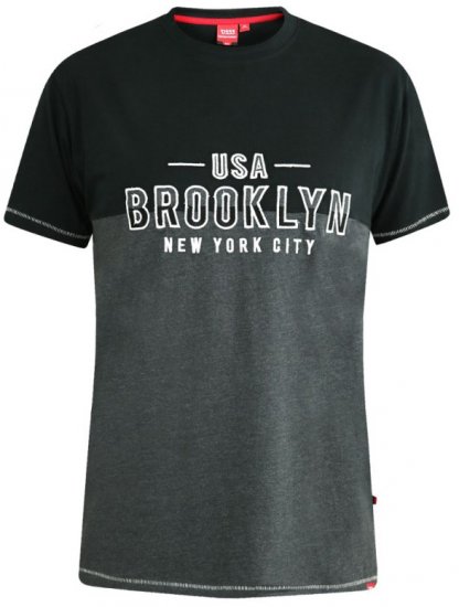 D555 Osbert T-shirt Black - Koszulki - T-shirty meskie Duże Rozmiary - 2XL-14XL
