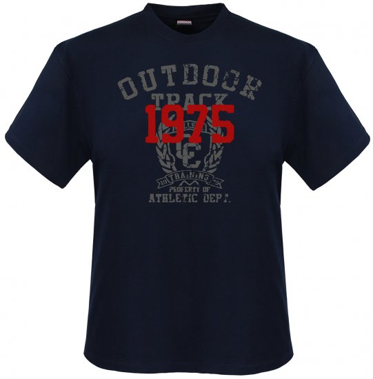 Adamo Outdoor track Comfort fit T-shirt Navy - Koszulki - T-shirty meskie Duże Rozmiary - 2XL-14XL