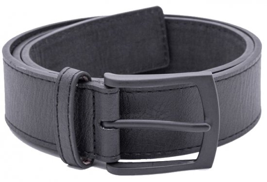 D555 Ozzy Leather Belt Black, 4cm - Paski - Paski Duże Rozmiary - W40-W70/2XL-8XL
