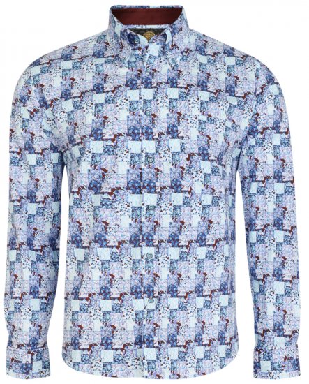 Kam Jeans P007 LS Digital Print Shirt - Koszule - Koszule 2XL-10XL