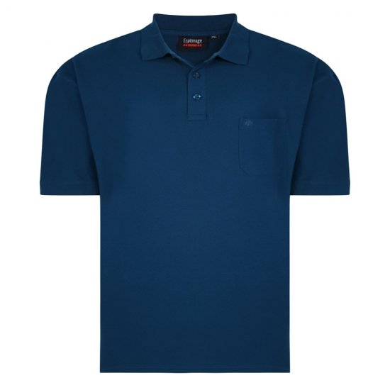 Espionage P074C Koszulka Polo z Krótkim Rękawem Ciemny Petrol - Koszulki polo - Koszulki Polo 2XL-8XL