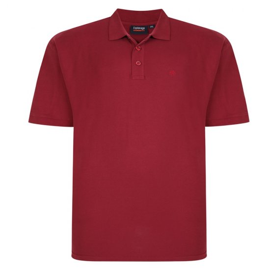 Espionage P074C Koszulka Polo z Krótkim Rękawem Bordowy - Koszulki polo - Koszulki Polo 2XL-8XL