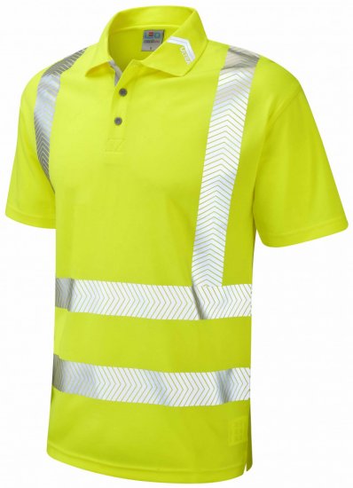 Leo Broadsands Coolviz Ultra Polo Hi-Vis Yellow - Odzież robocza - Odzież robocza 3XL-6XL