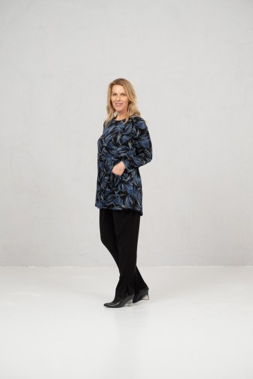 Scandinavian Caramel Swirls Tunic Blue - Koszulki z nadrukiem dla kobiet - 