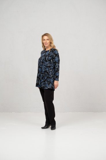 Scandinavian Caramel Swirls Tunic Blue - Koszulki z nadrukiem dla kobiet - 