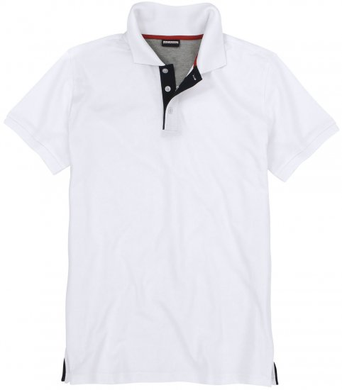 Adamo Pablo Comfort fit Polo Shirt White - Koszulki polo - Koszulki Polo 2XL-8XL