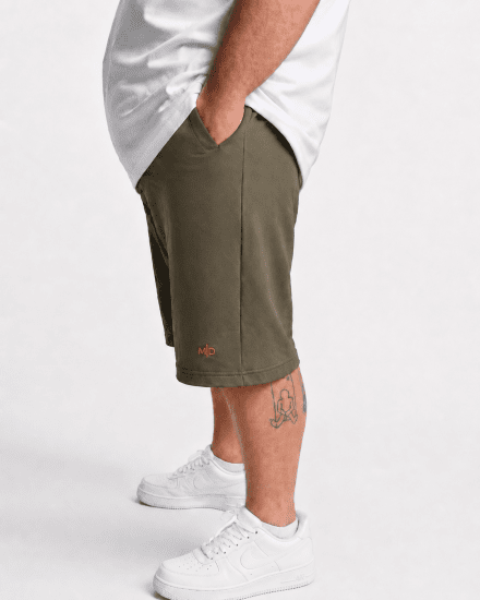 Motley Denim Paris Sweatshorts Dark Khaki - Dresy & spodenki dresowe - Dresy & Spodnie Dresowe 2XL-12XL