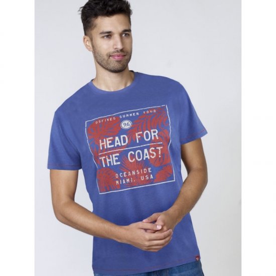 D555 Arizona T-shirt Blue - Koszulki - T-shirty meskie Duże Rozmiary - 2XL-14XL