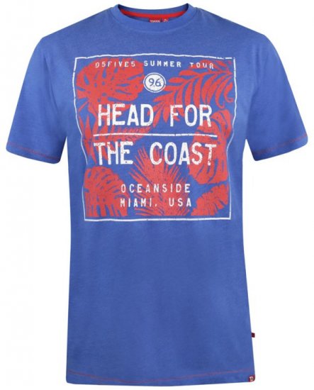D555 Arizona T-shirt Blue - Koszulki - T-shirty meskie Duże Rozmiary - 2XL-14XL