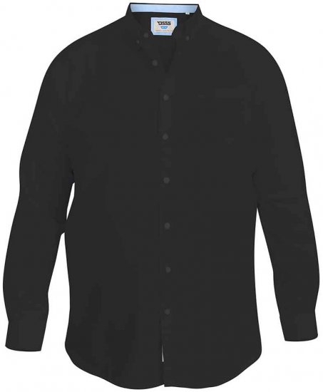 D555 Richard Long Sleeve Oxford Shirt Black - Koszule - Koszule 2XL-10XL